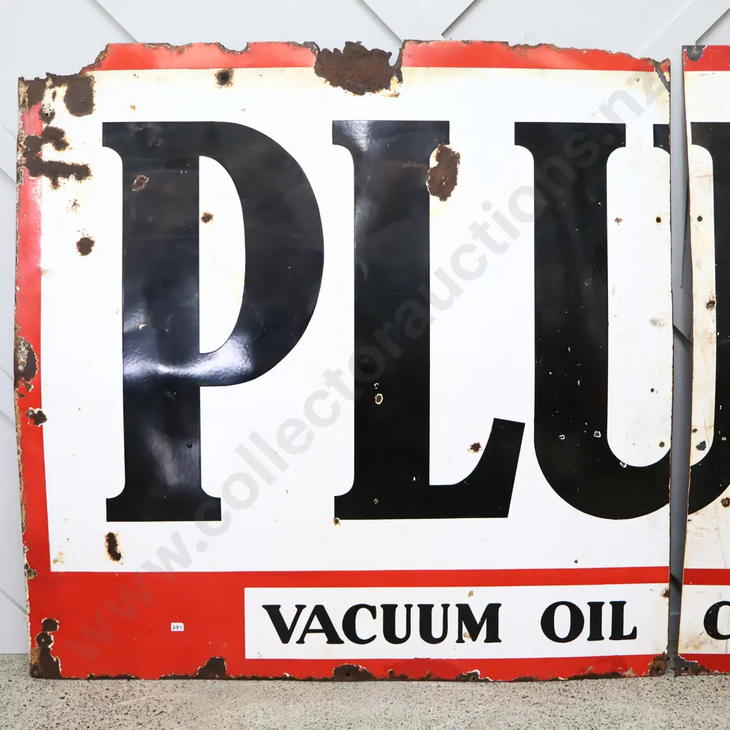 LARGE 8 x 4 Foot Plume Enamel Sign Image 1++