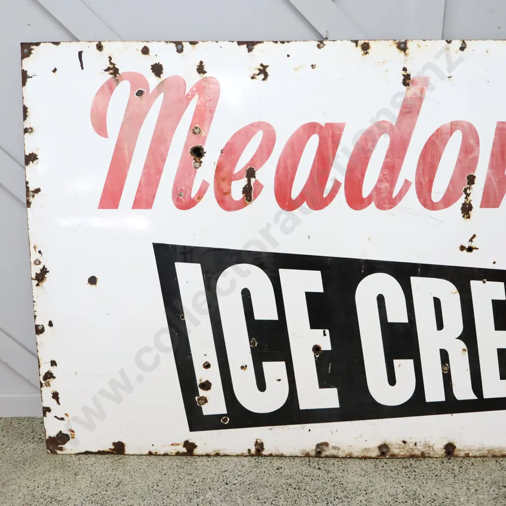 LARGE Meadow Gold Enamel Sign Image 1++