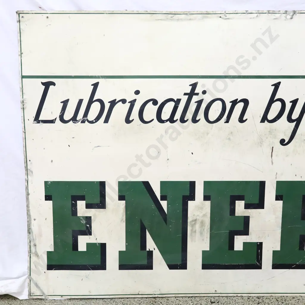 LARGE RARE BP Energol 6 x 3 Foot Tin Sign Image 1++
