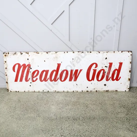 Meadow Gold Enamel Sign