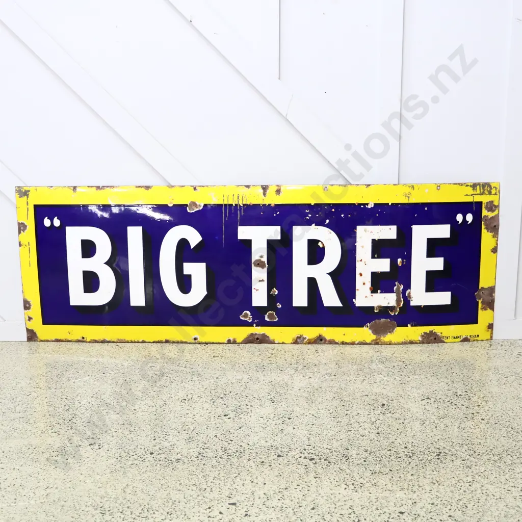Big Tree Enamel Sign Image 1++