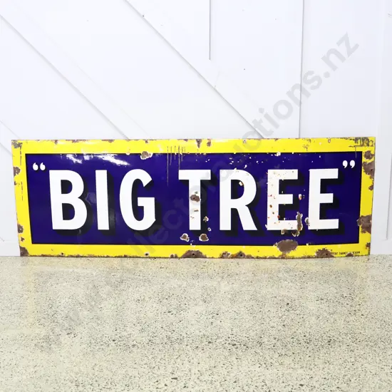 Big Tree Enamel Sign