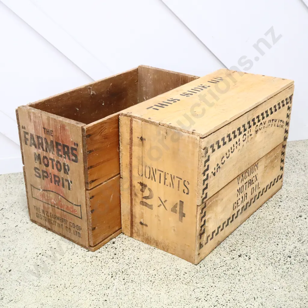 Farmers Motor Spirit And Vacuum Oil Company Petrol Boxes Image 1++