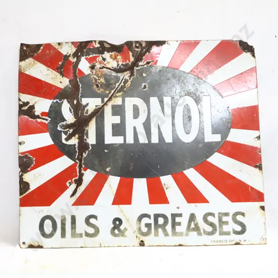 Sternol Oils Enamel Sign
