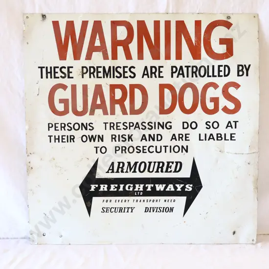Vintage Guard Dog Sign