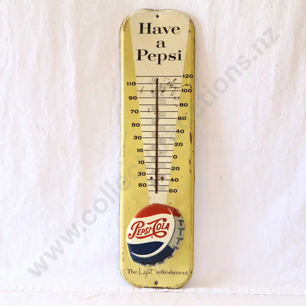WORKING Pepsi Thermometer Dated 1957 Image 1++
