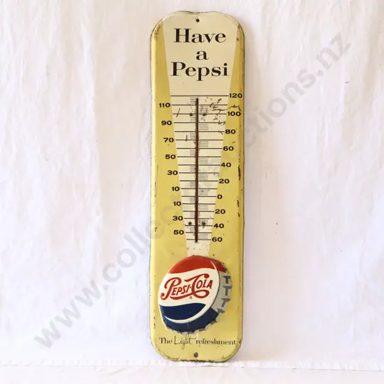 WORKING Pepsi Thermometer Dated 1957