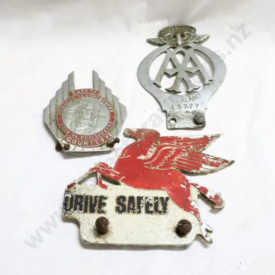 Car Badges x 3 Including Mobil Drive Safely