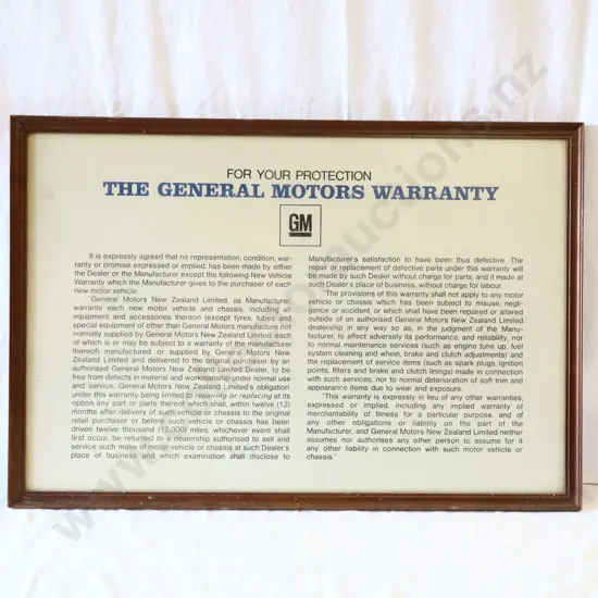 General Motors Framed Advertising