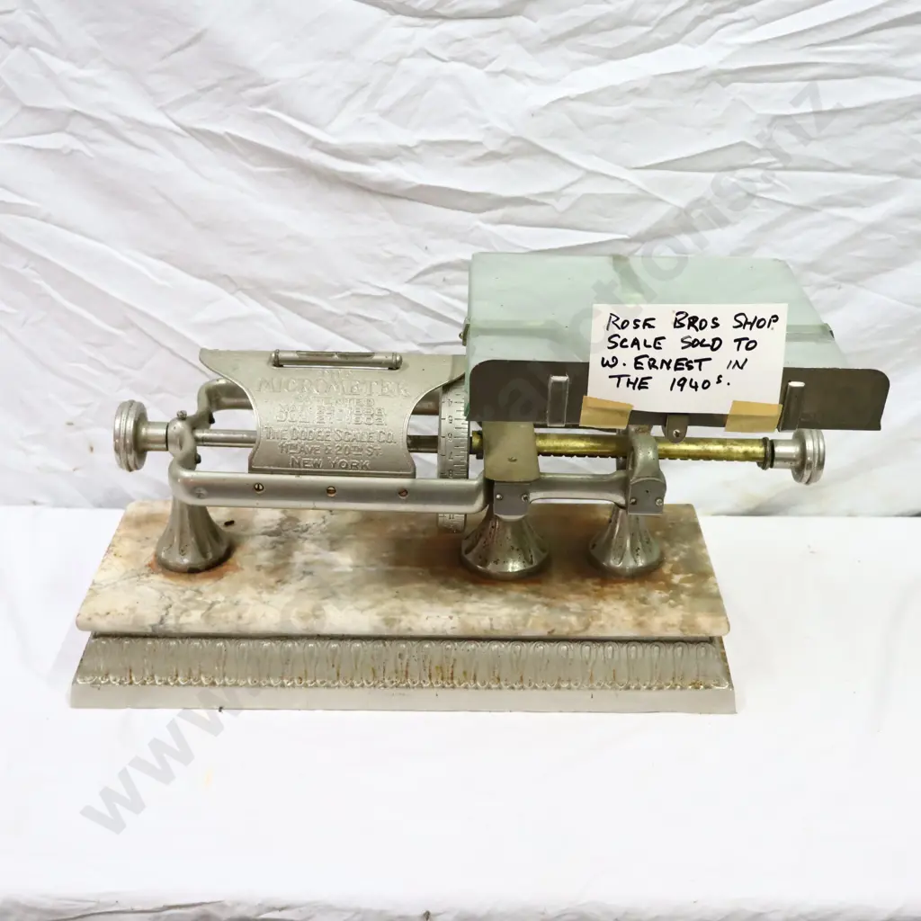 C1900s Micrometer Shop Scales With Marble Base Image 1++