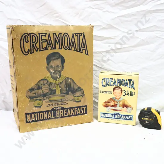 Large Creamoata Store Display Advertsing Box and Cereal Box