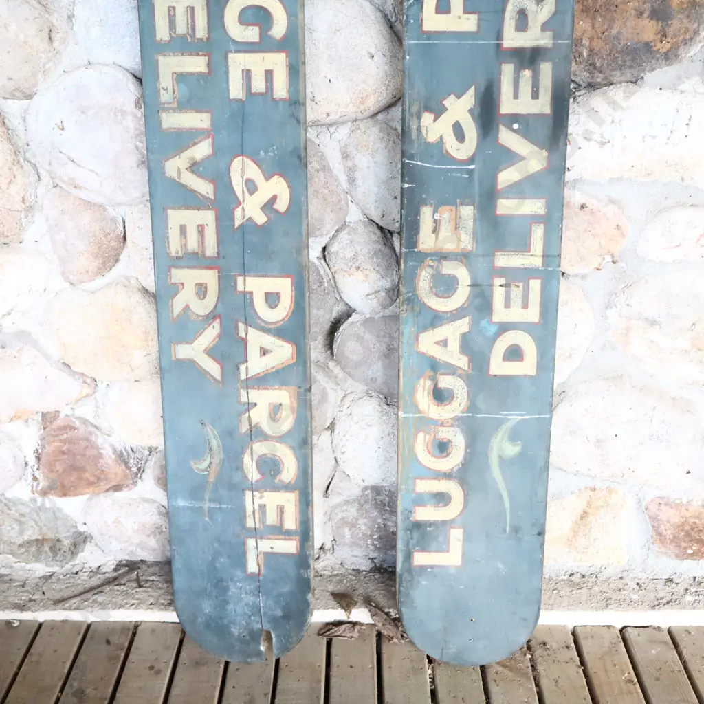 Early NZR Railways Luggage And Parcel Delivery Signs x 2 Image 1++
