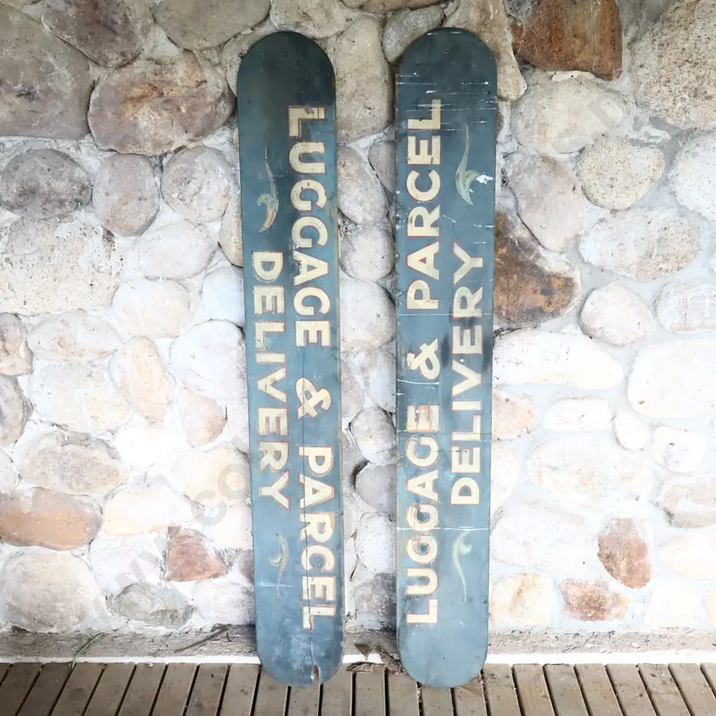 Early NZR Railways Luggage And Parcel Delivery Signs x 2 Image 1++
