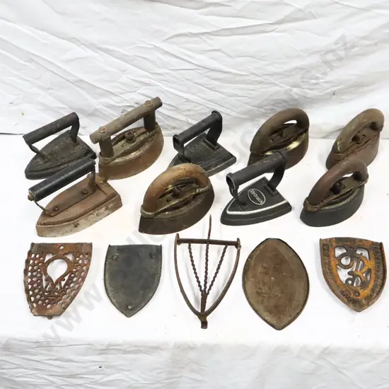 Antique Irons x 7 And Trivits x 5