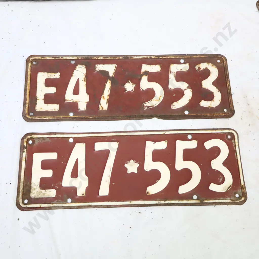 License Plate Pair 1956 - 1961 Image 1++