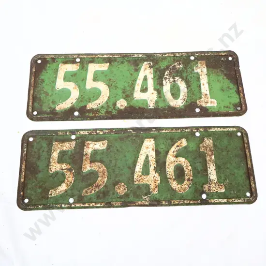 License Plate Pair 1938 - 1939