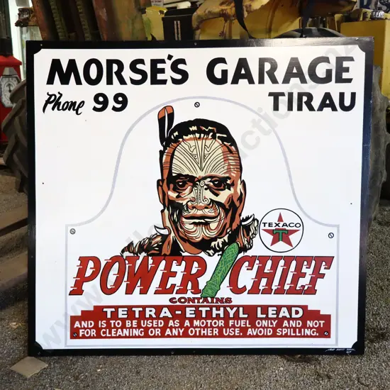 Modern Texaco Power Chief Sign