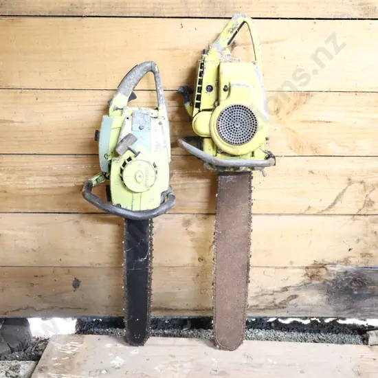 Vintage Pioneer and McCulloch Chainsaws