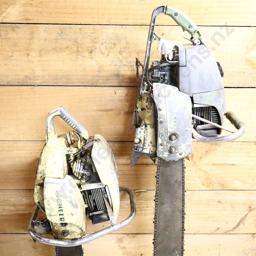 Vintage Pioneer And Pioneer 750 Chainsaws Image 1++