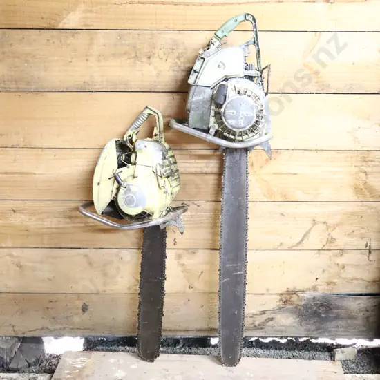 Vintage Pioneer And Pioneer 750 Chainsaws