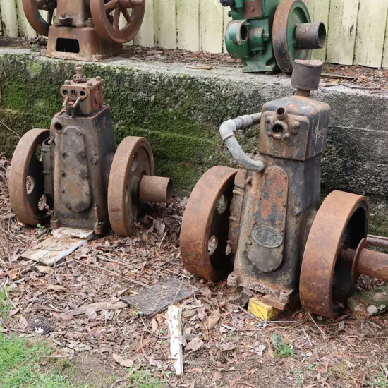 Pair Blackstones Stationary Engines. 53cm Flywheel