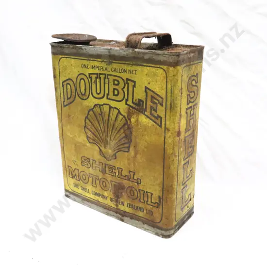 Double Shell Oil Tin
