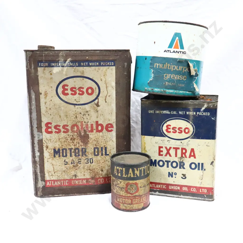 Atlantic And Esso Oil Tins Image 1++