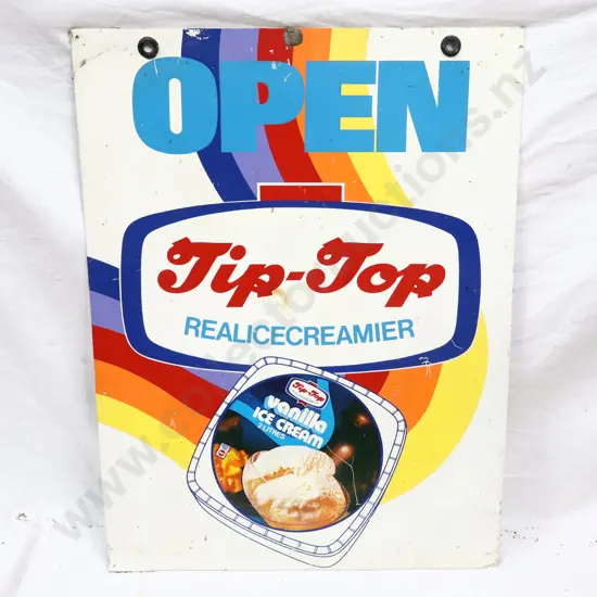 Double Sided Tip Top Ice Cream Sign