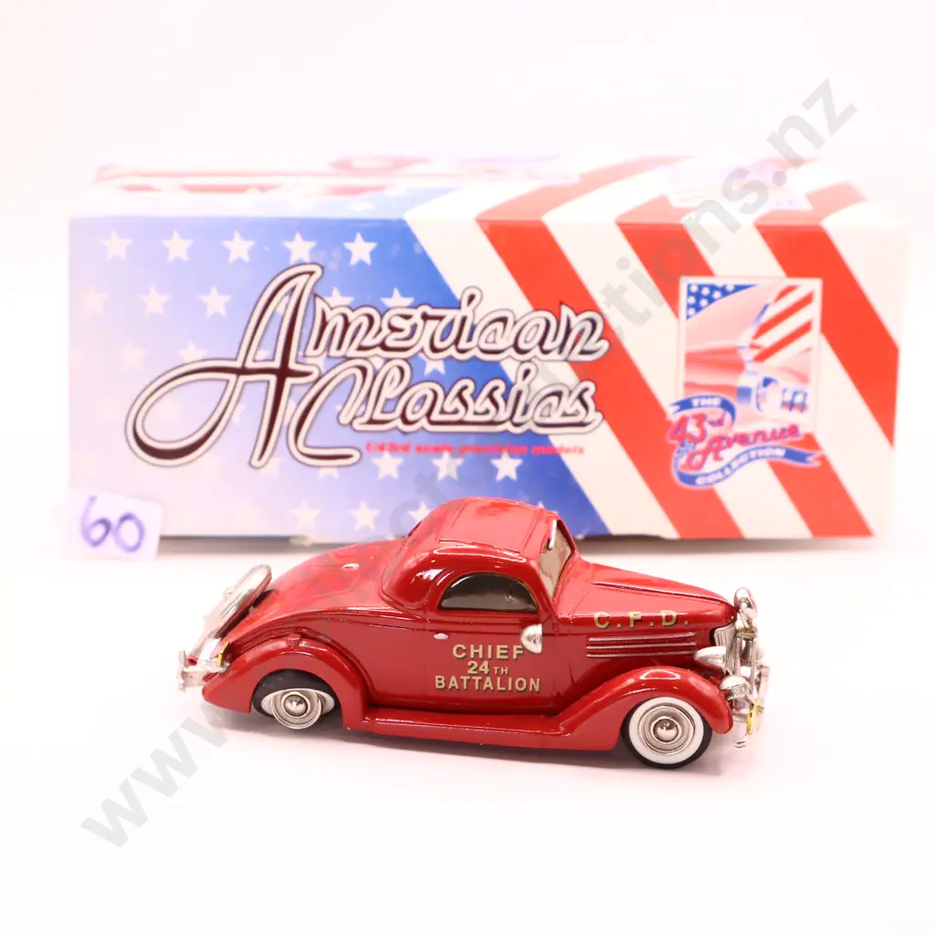 1/43   43rd Avenue   1936   Ford  3 Window Fire Chief Image 1++