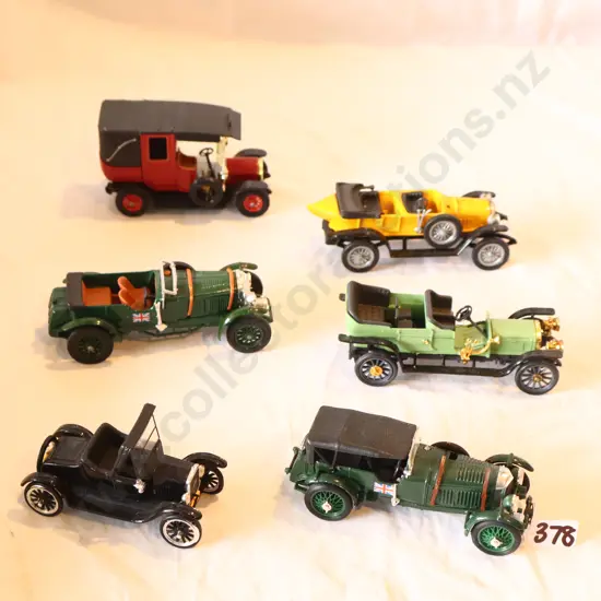 Assorted Loose Brass Era Cars x 6