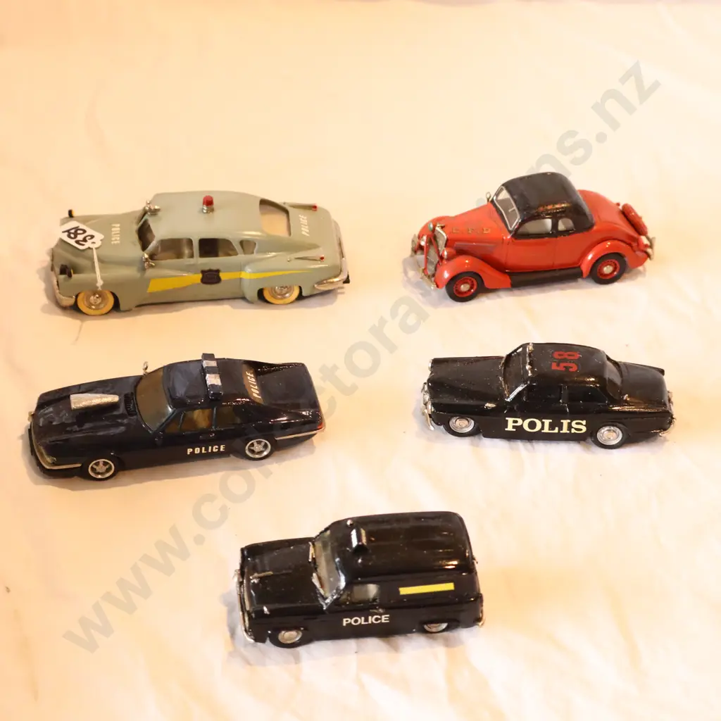 Assorted Loose Police Cars x 5 Image 1++