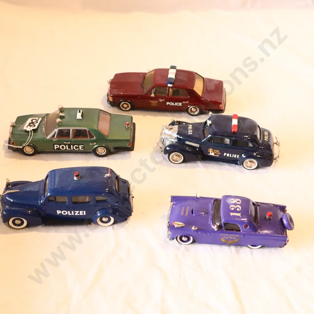 Assorted Loose Police Cars x 5 Image 1++