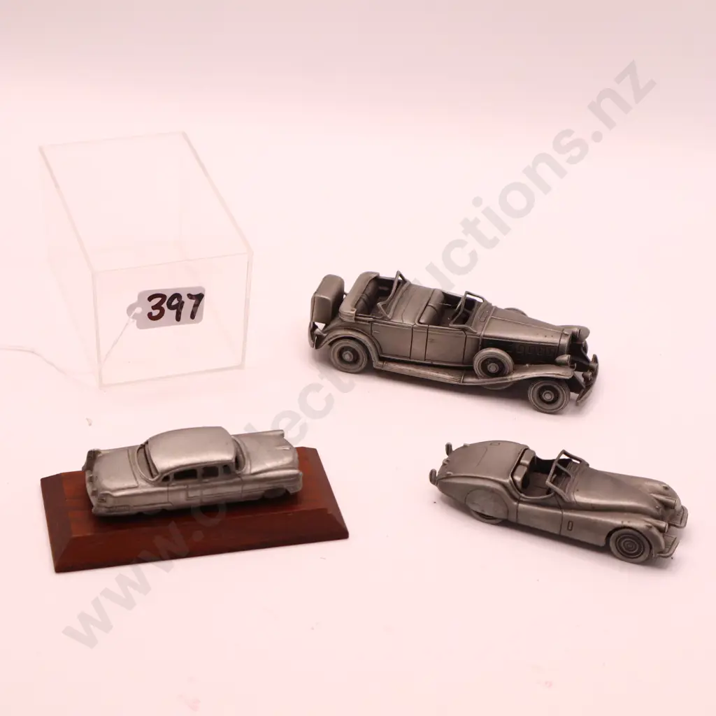 Pewter Cars x 3 Image 1++