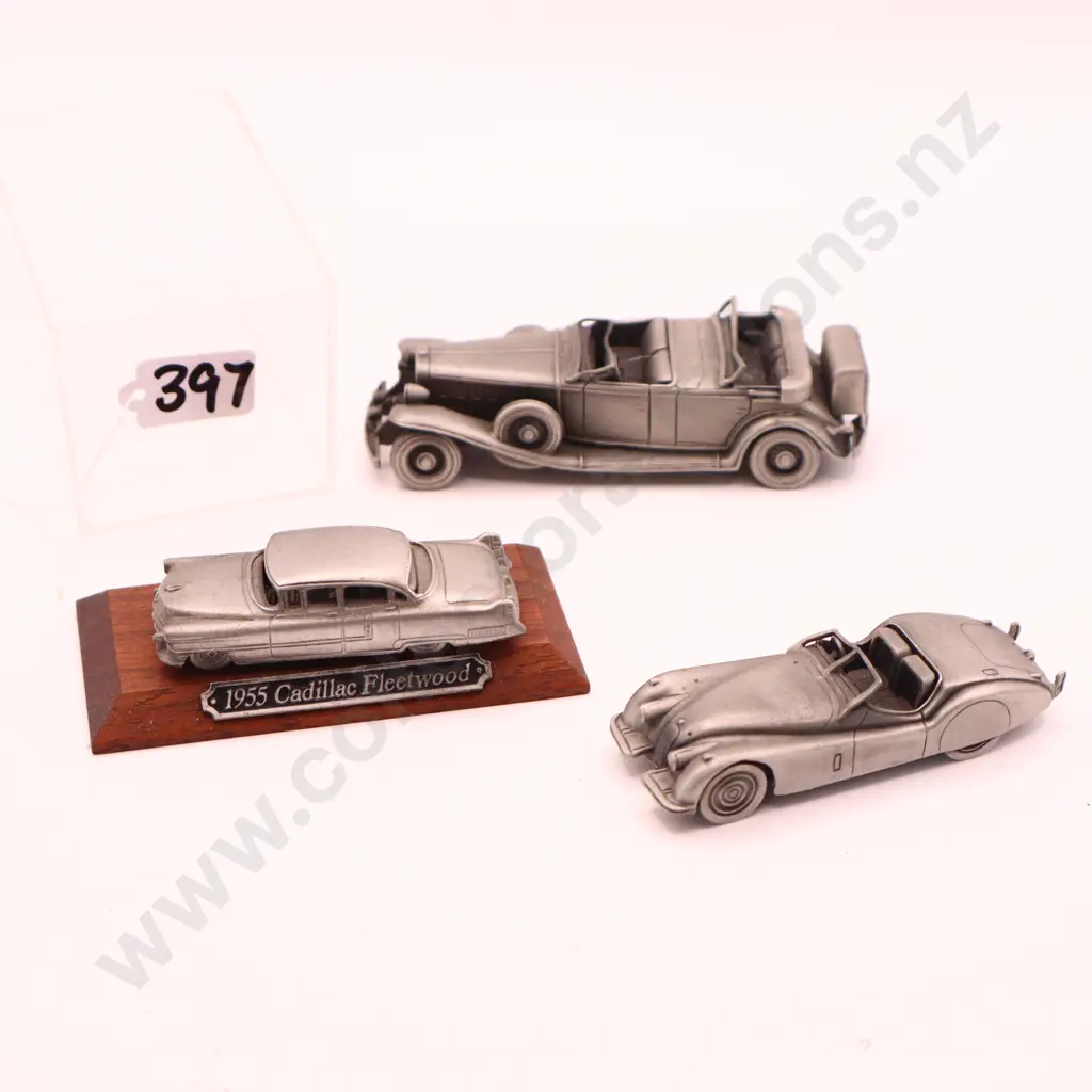 Pewter Cars x 3 Image 1++