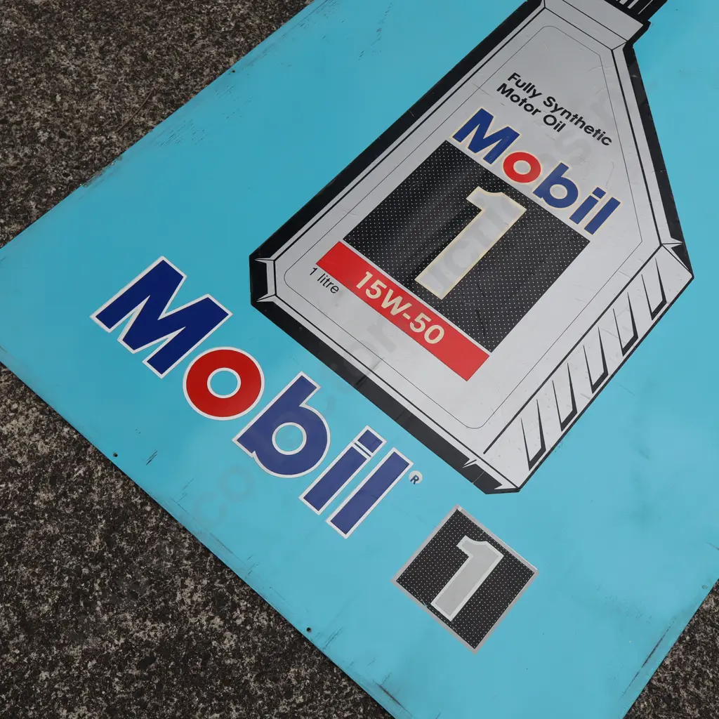 Mobil 1 Motor Oil Advertising Sign Image 1++