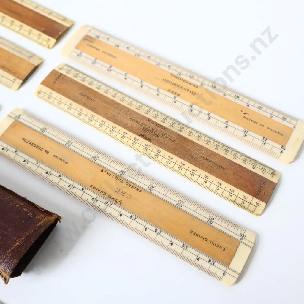 Vintage Slide Rules (Qty) with Case Image 1++