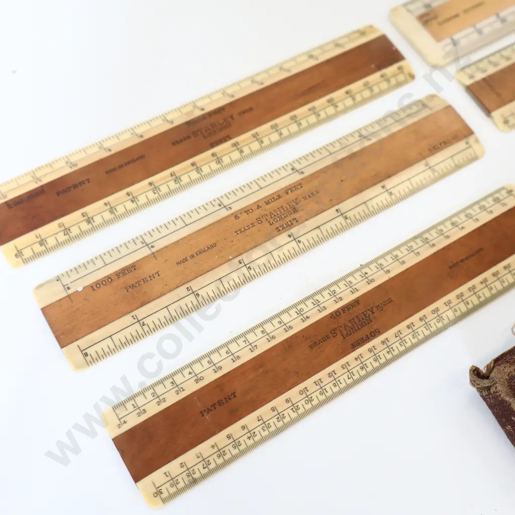 Vintage Slide Rules (Qty) with Case Image 1++