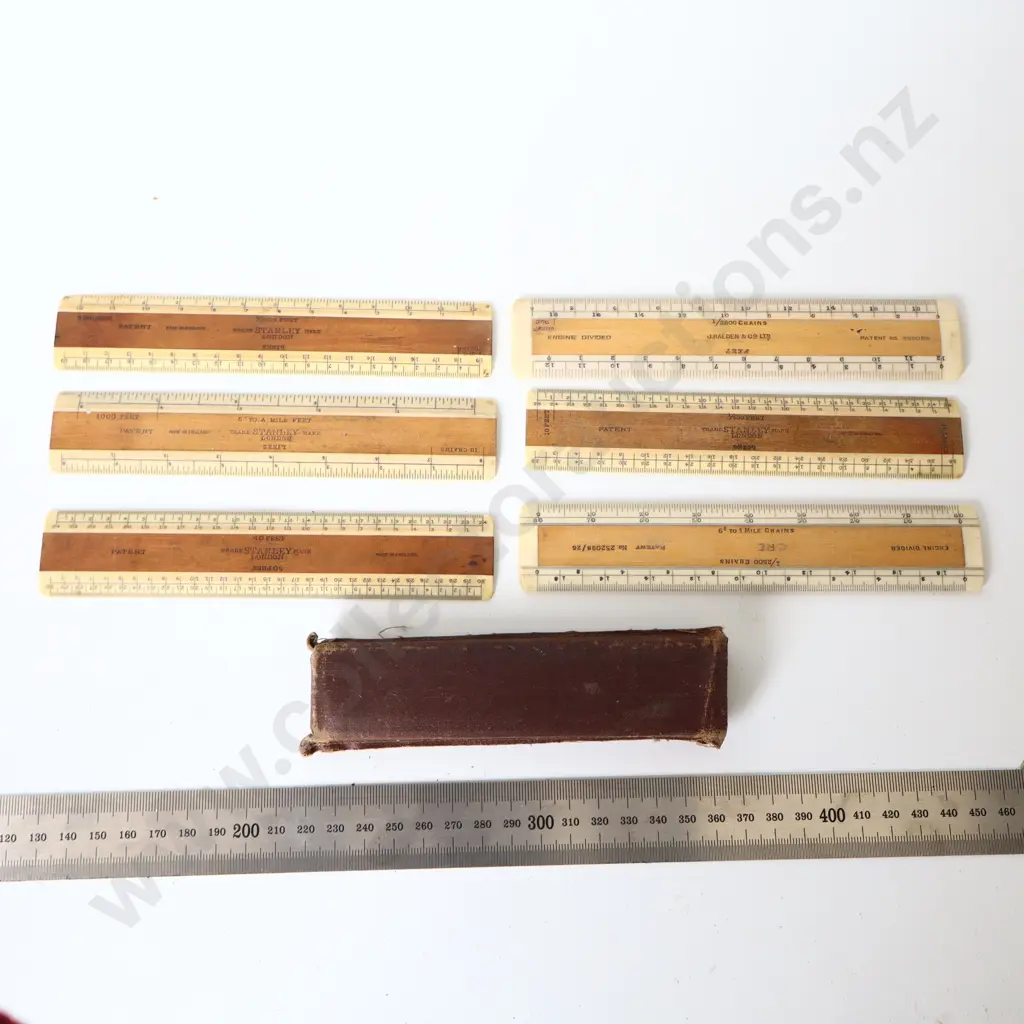 Vintage Slide Rules (Qty) with Case Image 1++