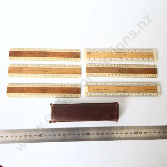 Vintage Slide Rules (Qty) with Case