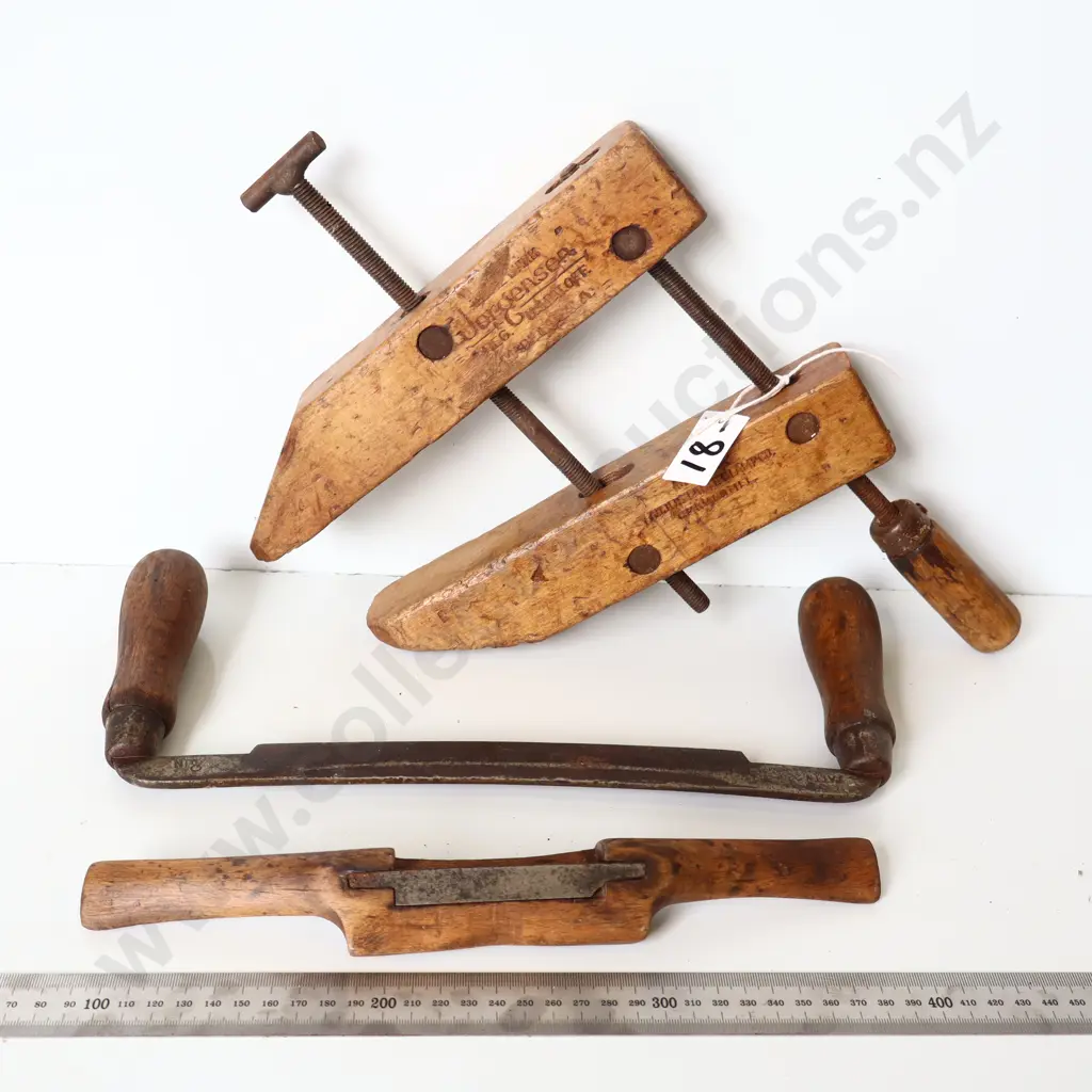 Vintage Clamp & Drawknife Image 1++