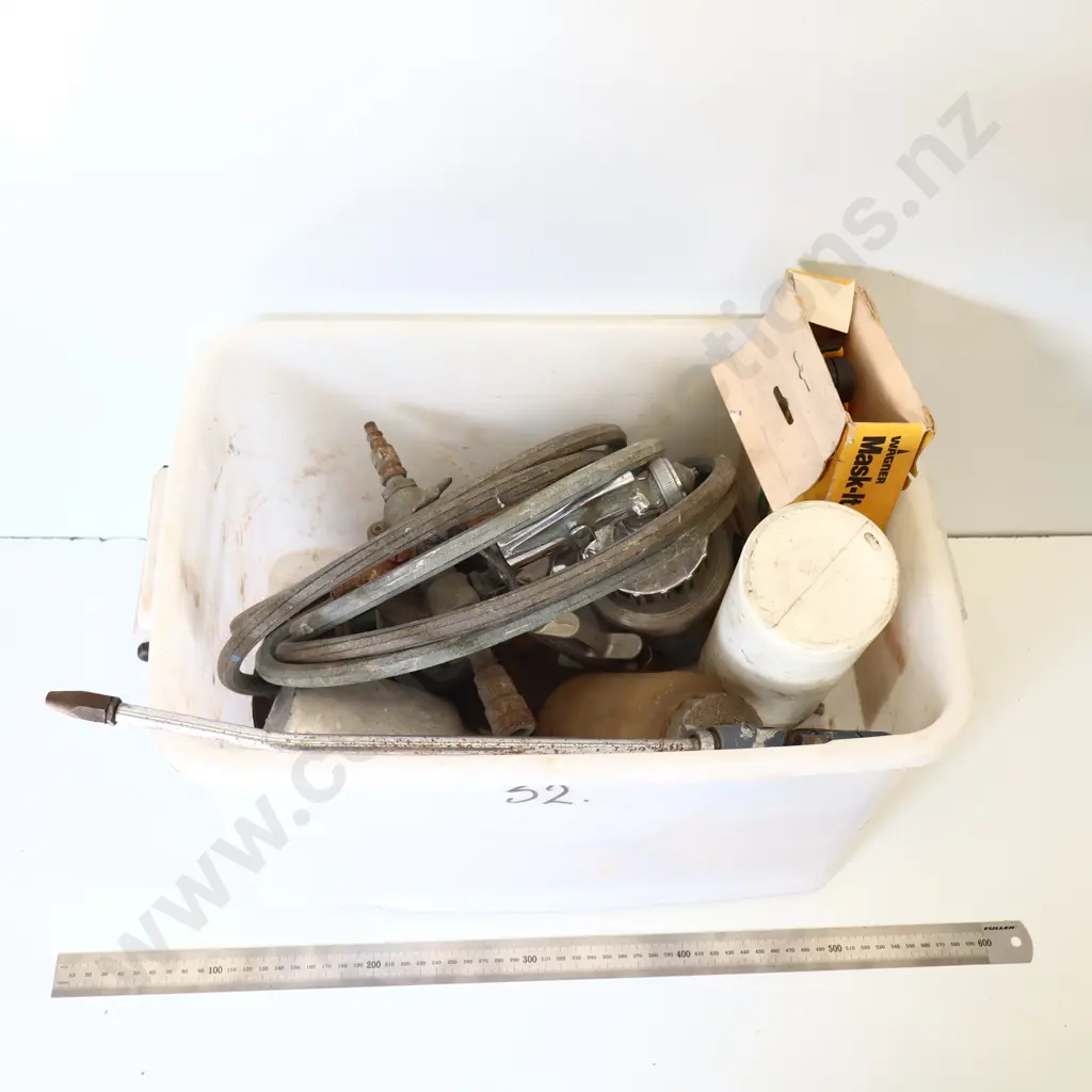 Assorted Automotive / Workshop Parts in Plastic Bin Image 1++