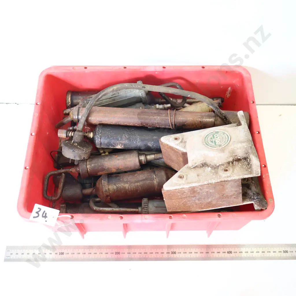 Assorted Vintage Grease Guns & Workshop Tools Image 1++