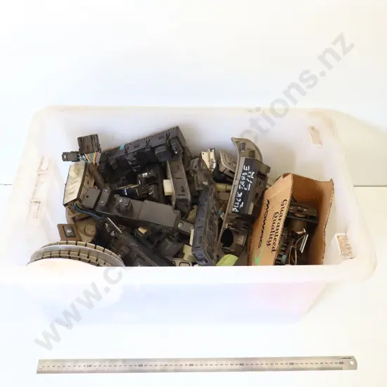 Tub of Assorted Automotive Switches & Components