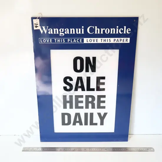 Wanganui Chronicle Advertising Perspex Sign