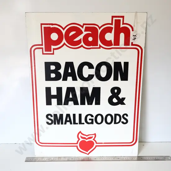 Peach Bacon Ham & Smallgoods Tin Sign