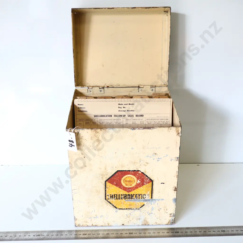 Shellubrication Follow-Up Sales Record Card Box Image 1++