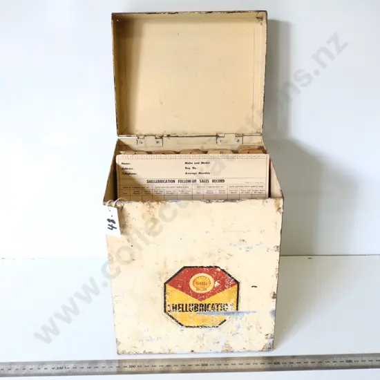 Shellubrication Follow-Up Sales Record Card Box