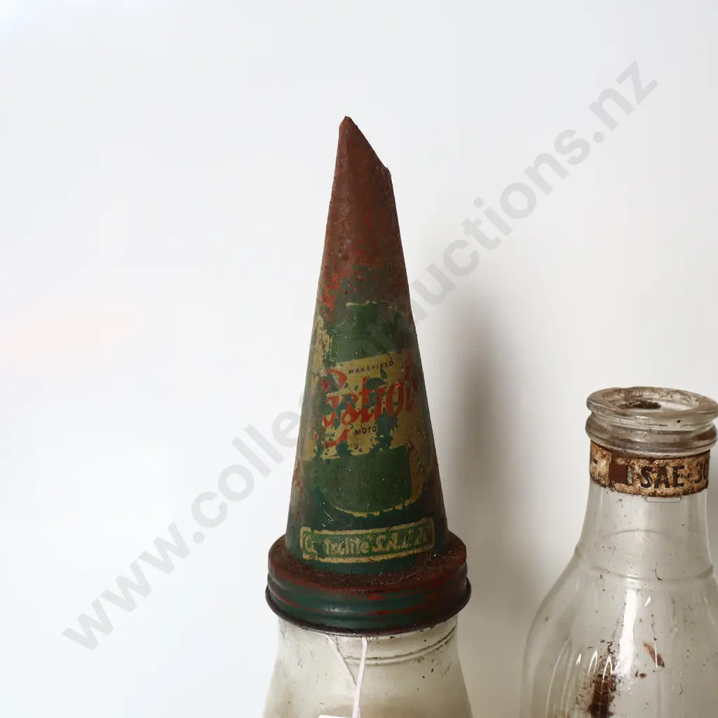Assorted Vintage Oil Bottles and Pourers Image 1++