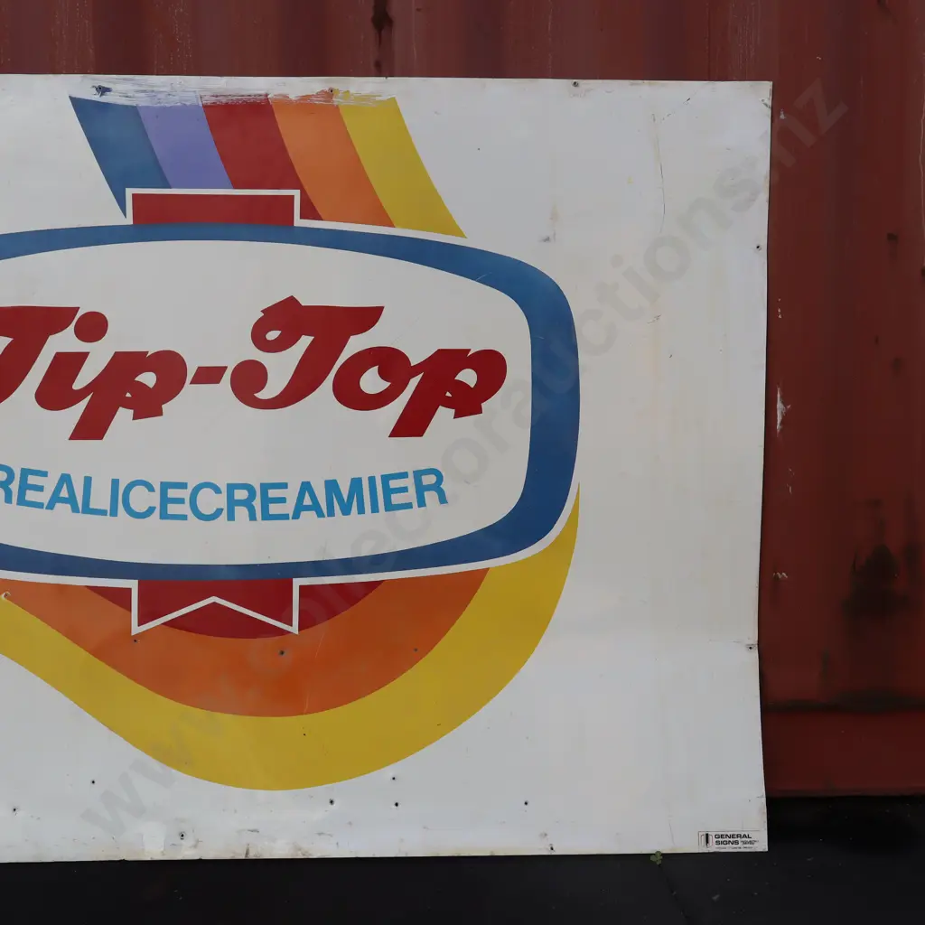 Tip Top Ice Cream Tin Sign Image 1++