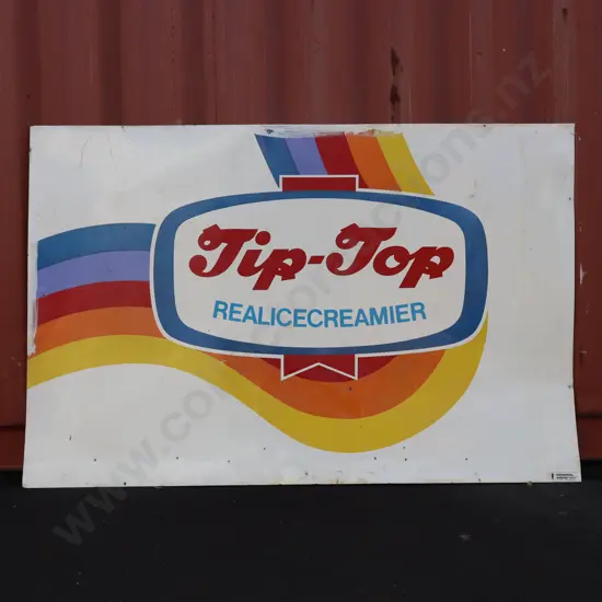 Tip Top Ice Cream Tin Sign